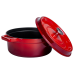 Кокотниця чавунна емальована 5,5 л, червоний Yiwu HP-FLG-5 RED