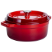 Кокотниця чавунна емальована 5,5 л, червоний Yiwu HP-FLG-5 RED