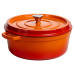 Кокотниця чавунна емальована 7,5 л, помаранчевий Yiwu HP-FLG-7 ORANGE