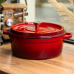 Кокотниця чавунна емальована 7,5 л, червоний Yiwu HP-FLG-7 RED