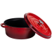 Кокотниця чавунна емальована 7,5 л, червоний Yiwu HP-FLG-7 RED