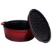 Кокотниця чавунна емальована 7,5 л, червоний Yiwu HP-FLG-7 RED