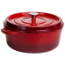 Кокотниця чавунна емальована 7,5 л, червоний Yiwu HP-FLG-7 RED