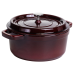 Кокотниця чавунна емальована 4 л, бургунді Yiwu HP-FLG-10 burgundy