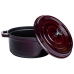 Кокотниця чавунна емальована 4,5 л, бургунді Yiwu HP-FLG-11 burgundy