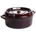 Кокотниця чавунна емальована 6 л, бургунді Yiwu HP-FLG-12 burgundy