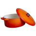 Гусятниця чавунна емальована 6 л, помаранчевий Yiwu HP-FLG-17 ORANGE