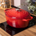 Гусятниця чавунна емальована 6 л, червоний Yiwu HP-FLG-17 RED