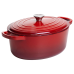 Гусятниця чавунна емальована 6 л, червоний Yiwu HP-FLG-17 RED
