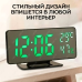Годинник настільний мережевий, Настільні годинники яскраво світять, Настільний годинник із зеленим підсвічуванням, XBE