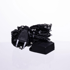 Новорічна кімнатна гірлянда нитка 6 м 50 LED чорний провід Білий W50LED6MBW
