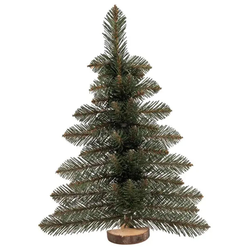 Штучна ялинка настінна Полонина 60 см на дерев“яній підставці SOK-M-V-1