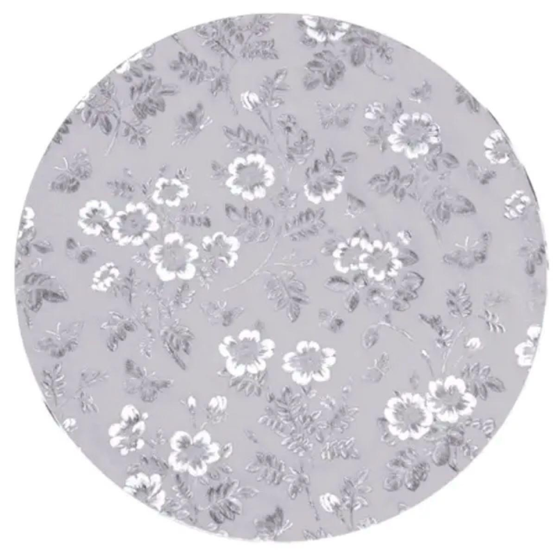 Килимок для сервірування столу Flowers 38 см, срібло HP-36327-12G