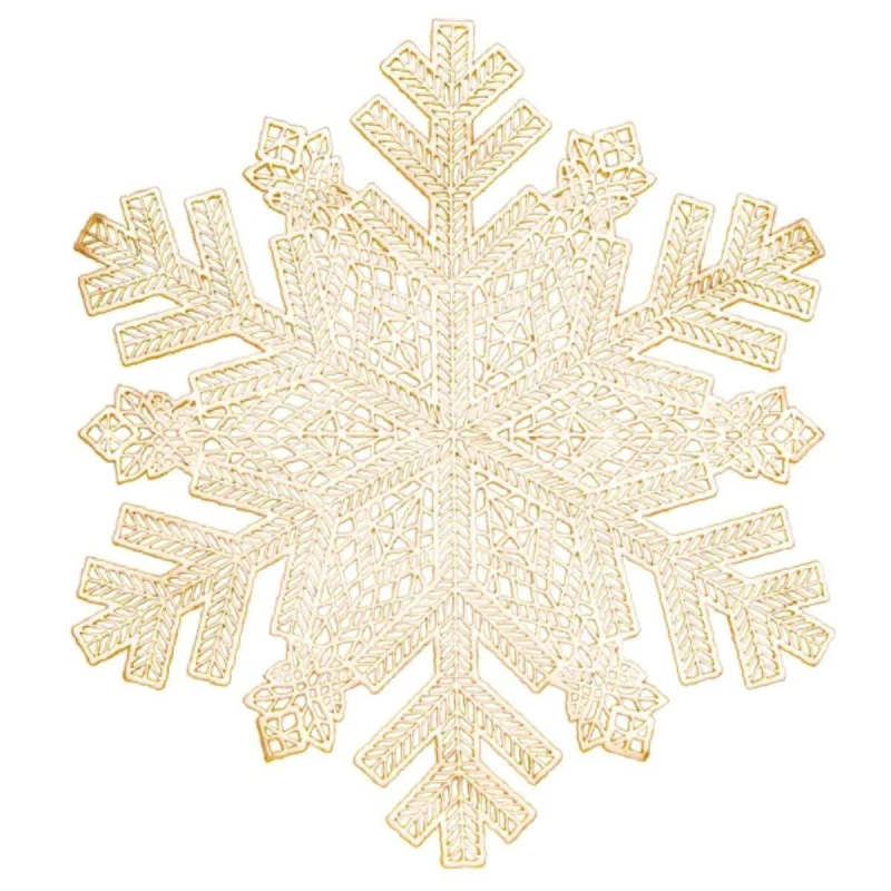 Килимок для сервірування столу Snowflake 38 см, золото HP-36327-13