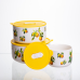 Контейнери для їжі порцелянові Lemon 9,5/13/15 см Yiwu TS-3P-1