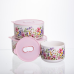 Контейнери для їжі порцелянові Flowers 9,5/13/15 см Yiwu TS-3P-2
