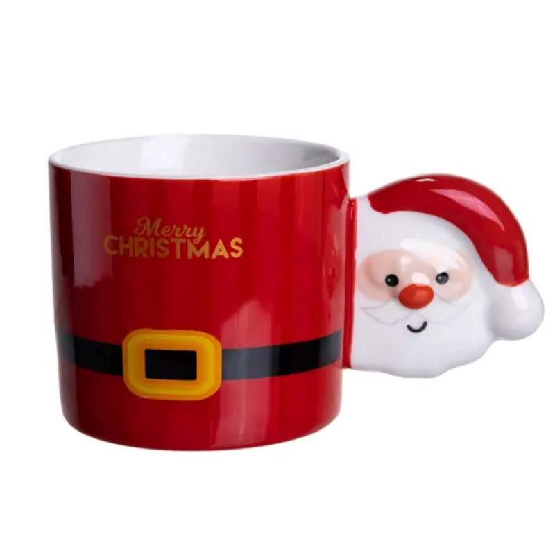 Чашка порцелянова новорічна Merry Christmas 400 мл Червона Yiwu FM-CS-51R Чашка порцелянова новорічна Merry Christmas 400 мл Червона Yiwu FM-CS-51R