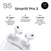 TWS Bluetooth навушники SmartX Pro 2 Premium з мікрофоном шумозаглушенням зарядним кейсом IPX5 білі, бездротові вкладки