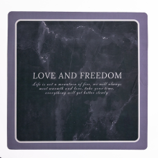 Килимок для ванної кімнати Love and freedom 58*58 см діатомітовий HP-42-10