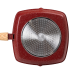 Алюмінієва сковорода-гриль 28 см зі скляною кришкою Square Red MGC HP-4-462R