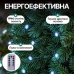 Гірлянда Кінський хвіст Мішура 960 LED 16 ниток 3 м зелена, білий GarlandoPro D960L3MGW