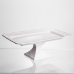 Тортівниця на ніжці White Square 30.5*30.5 см порцелянова квадратна Yiwu 120-YH-HG061