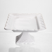 Тортівниця на ніжці White Square 30.5*30.5 см порцелянова квадратна Yiwu 120-YH-HG061