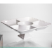 Менажниця на ніжці White Square 31.5*31.5 см порцелянова на 5 секцій Yiwu 120-YH-HG058