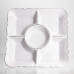 Менажниця на ніжці White Square 31.5*31.5 см порцелянова на 5 секцій Yiwu 120-YH-HG058