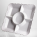 Менажниця на ніжці White Square 31.5*31.5 см порцелянова на 5 секцій Yiwu 120-YH-HG058