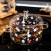Каструля скляна Cherry 1.8 л з металевим ведмедиком на кришці Yiwu HP-GP-32