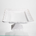 Тортівниця на ніжці White Square 35.5*35.5 см порцелянова квадратна Yiwu 120-YH-HG060 Тортівниця на ніжці White Square 35.5*35.5 см порцелянова квадратна Yiwu 120-YH-HG060