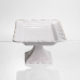 Тортівниця на ніжці White Square 20.5*20.5 см порцелянова квадратна Yiwu 120-YH-HG063