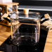 Каструля із боросилікатного скла квадратна 6.5 л з дерев“яними ручками Yiwu HP-GP-10