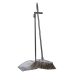 Комплект віник щітка совок довга ручка 25×25×95 см сірий Household HP-35015-7G