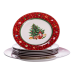 Набір новорічних тарілок із порцеляни Christmas 7 (шт) Ø26.5/19 см Yiwu HP-SDHK-10 Набір новорічних тарілок із порцеляни Christmas 7 (шт) Ø26.5/19 см Yiwu HP-SDHK-10