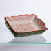 Форма для випікання Vintage 28×17×5 см прямокутна зелена фарфорова з ручками Yiwu HM05-10