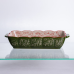 Форма для випікання Vintage 28×17×5 см прямокутна зелена фарфорова з ручками Yiwu HM05-10