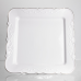 Блюдо на ніжці квадратне порцелянове Pearl 30,5*30,5 см Yiwu 120-YH-HG039
