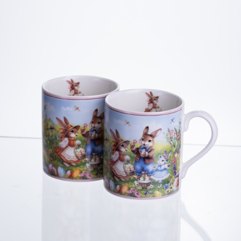 Набір чашок порцелянових Rabbit Family  220 мл 2шт HP-7323-8