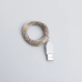 Гірлянда роса 10 метрів USB на 100 led світлодіодів крапля на білому дроті жовта USB100L10MWY
