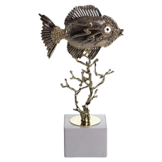 Декоративна фігурка Gold Fish 16x8x30 см металева HP-7-18