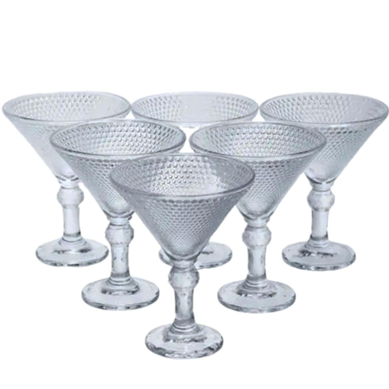 Набір келихів для мартіні Martini Glass 6 штук по 215 мл коктейльні HP-17-56