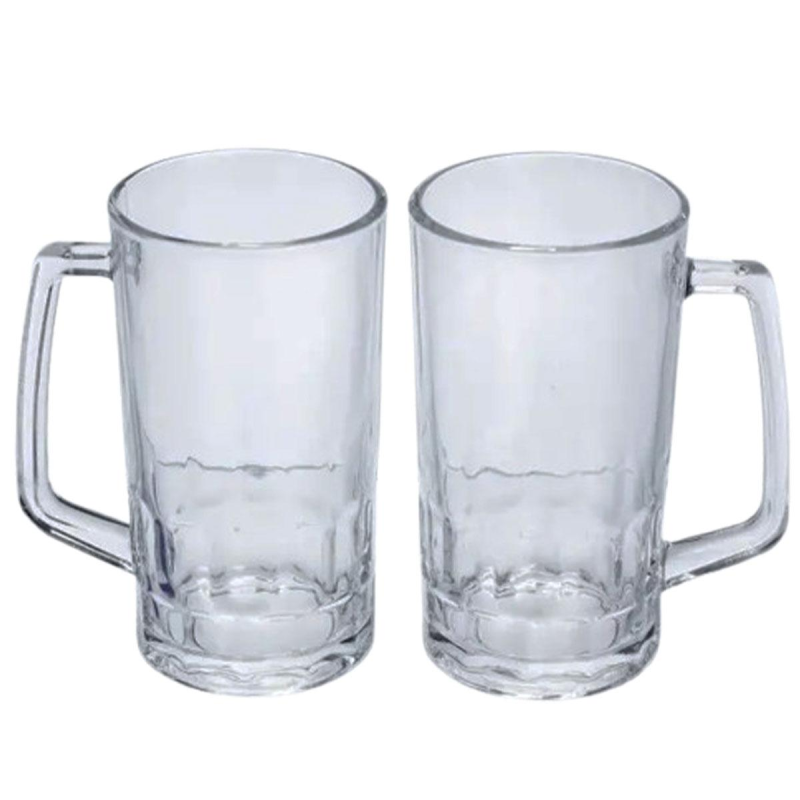 Набір кухлів для пива Patterned Stein скляних 2 штуки по 530 мл HP-17-61