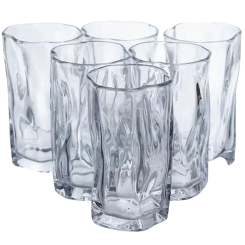 Набір склянок для напоїв Crinkle Glass 6 штук по 270 мл HP-17-62