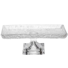 Фруктовниця скляна на ніжці 34*18*12 см прямокутна Yiwu HP-34-45