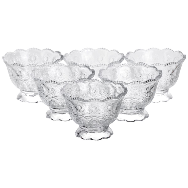 Набір креманок Crystal Daisy 6 штук по 200 мл Yiwu HP-34-74