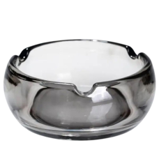 Попільничка скляна Round Cigar 12 см, сірий Yiwu HP-34-77