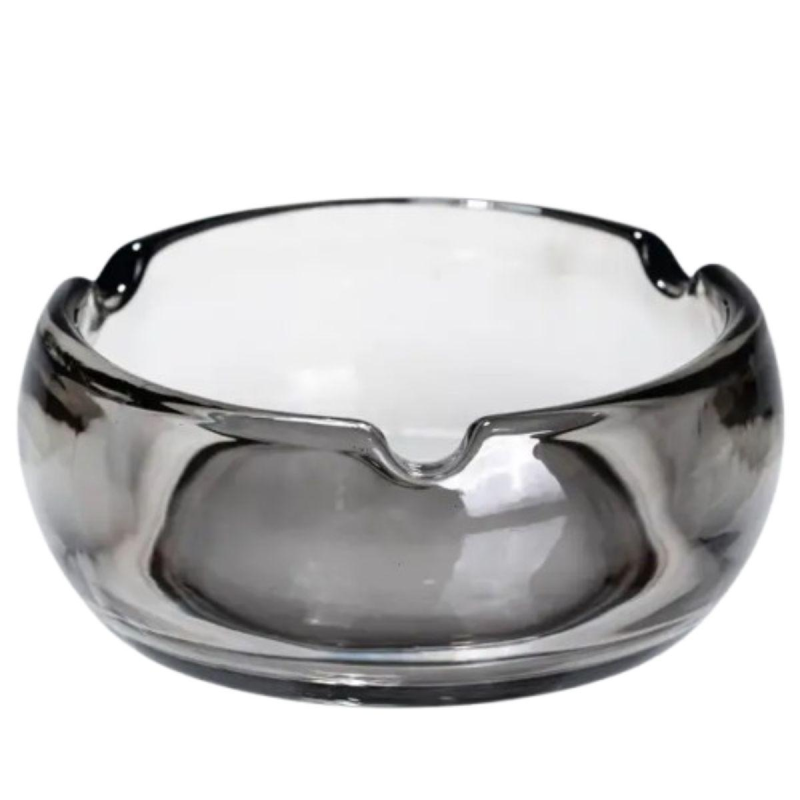 Попільничка скляна Round Cigar 12 см, сірий Yiwu HP-34-77