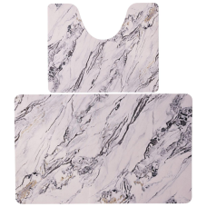 Набір килимків для ванної та туалету White Marble 50*80/40*50 см Yiwu HP-42-181